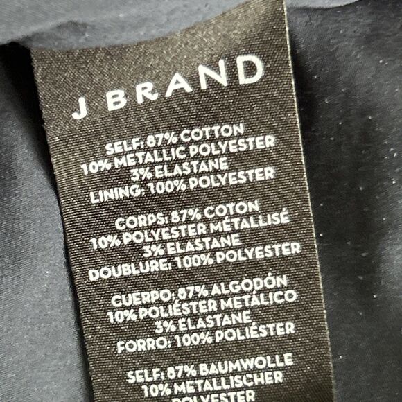 J Brand Layla Blazer Jacket Womens Small Navy Floral Jacquard Metallic Holiday - Picture 6 of 14